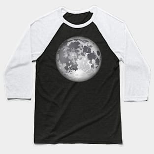 Full Moon Funky Illustration Baseball T-Shirt